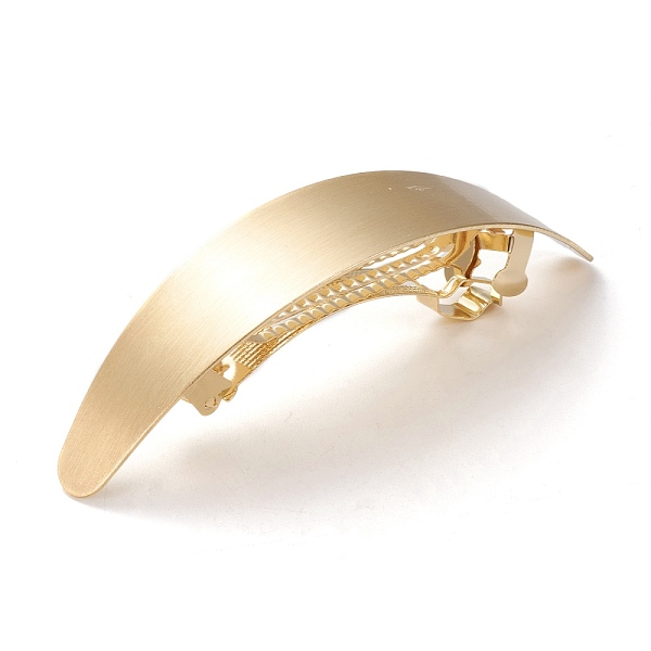 

PandaHall Brass Filigree Hair Barrette, Leaf, Matte Gold Color, 95x21x20mm Brass