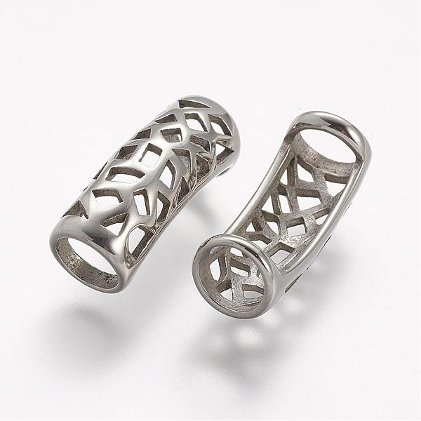 

PandaHall 304 Stainless Steel Slide Charms, Tube, Stainless Steel Color, 22x8.5mm, Hole: 6.5mm 304 Stainless Steel Tube