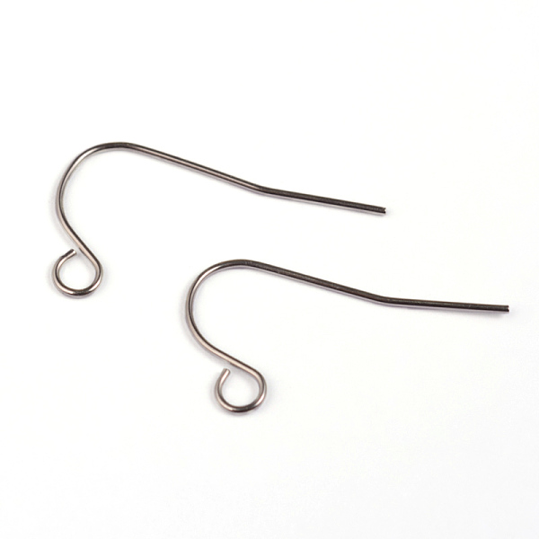 

PandaHall 304 Stainless Steel Earring Hook Findings, with Horizontal Loop, Stainless Steel Color, 22x12x0.8mm, 20 Gauge, Hole: 2.5mm 304...