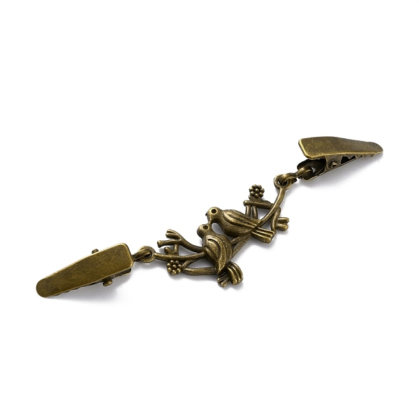 

PandaHall Vintage Alloy Cardigan Clips, Sweater Collar Clips, Bird, Antique Bronze, 100mm Alloy