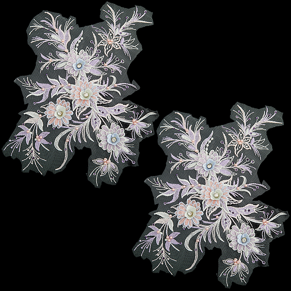Polyester Acrylic Rhinestones Applique embroidery ABS Sequins