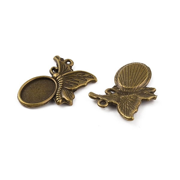 

PandaHall Tibetan Style Alloy Pendant Cabochon Settings, Butterfly, Antique Bronze, Tray: 14.5x10.5mm, 29x21x3mm, Hole: 1.6mm Alloy...