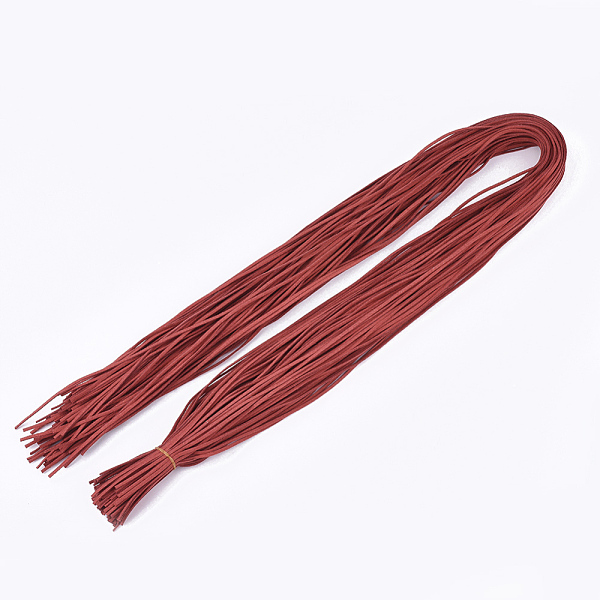 

PandaHall Faux Suede Cord, Faux Suede Lace, FireBrick, 2.5~2.8x1.5mm, about 1.09 yards(1m)/strand Faux Suede Red