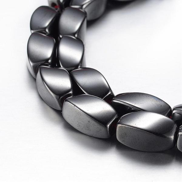 

PandaHall Original Magnetic Synthetic Hematite Bead Strands, Grade A, Twist, Original Color, 12x6mm, Hole: 1mm, about 33pcs/strand, 15.7...