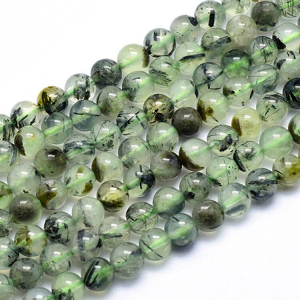

PandaHall Natural Prehnite Beads Strands, Round, Grade AB, 8mm, Hole: 1mm, about 50pcs/strand, 15.3 inch(39cm) Prehnite Round