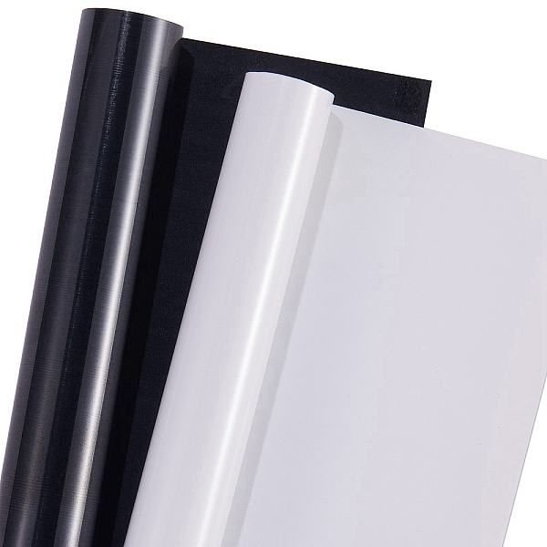

PandaHall 2 Rolls Black & White Heat Transfer Vinyl Roll, Heat Transfer Vinyl, for T-Shirts, Hats, Clothing, Mixed Color, 20x0.02cm..., Multicolor