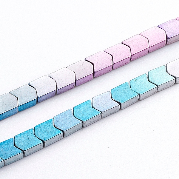 

PandaHall Electroplated Non-magnetic Synthetic Hematite Beads Strands, Full Plated, Arrow, Multi-color Plated, 5.5x4.5x2mm, Hole: 0.6mm...