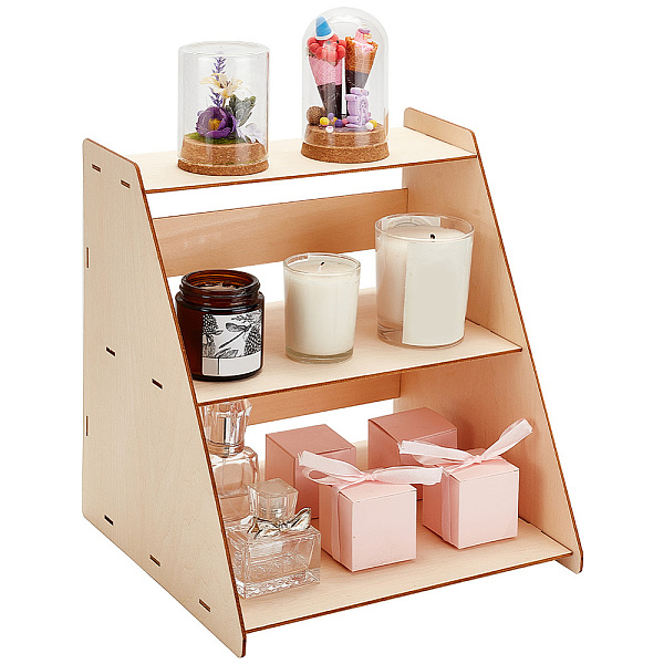 

PandaHall PH 2-Tier Retail Table Display Stand, Detachable Wooden Display Shelf Portable Retail Wooden Display Riser for Retail Table Top..., Orange
