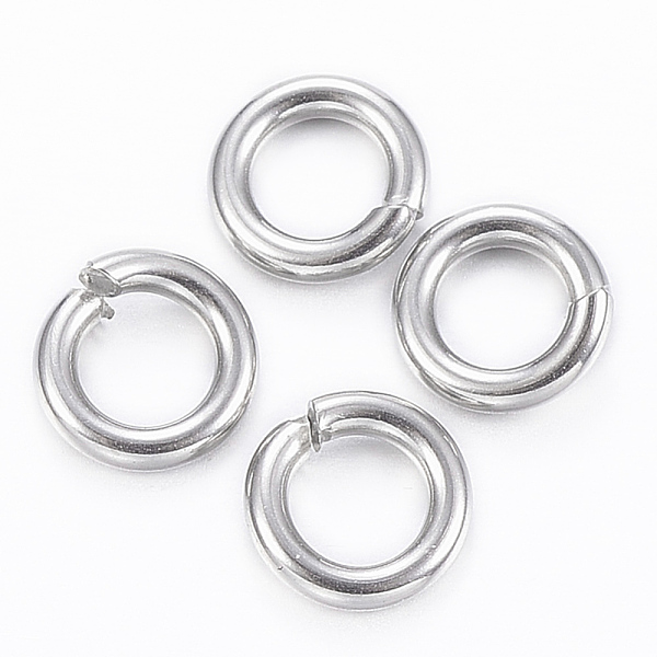 

PandaHall 304 Stainless Steel Jump Rings, Open Jump Rings, Stainless Steel Color, 18 Gauge, 5x1mm, Inner Diameter: 3mm 304 Stainless Steel