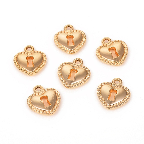 

PandaHall Alloy Pendants, Heart Lock, Light Gold, 14x16.4x3mm, Hole: 1.8mm Alloy Heart