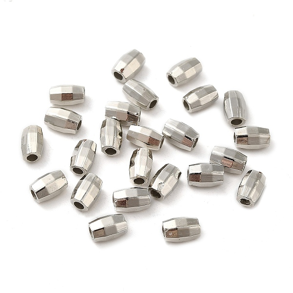 

PandaHall CCB Plastic Beads, Faceted, Column, Platinum, 6x4x3.5mm, Hole: 1.8mm Plastic Column
