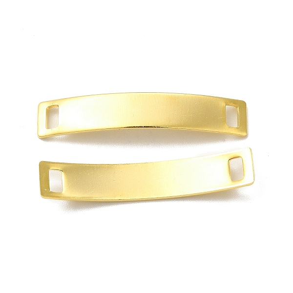 

PandaHall Brass Connector Charms, Cadmium Free & Lead Free, Long-Lasting Plated, Curved Rectangle Links, Real 24K Gold Plated, 6x34x1mm...