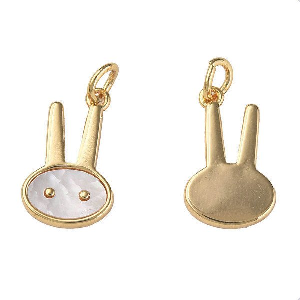 

PandaHall Natural Shell Pendants, with Real 18K Gold Plated Brass Findings, Nickel Free, Rabbit, Creamy White, 16.5x10x2mm, Jump Ring: 5x1mm...