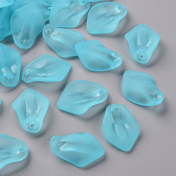 

PandaHall Transparent Frosted Acrylic Pendants, Petaline, Deep Sky Blue, 24x17x4mm, Hole: 1.8mm Acrylic Petaline