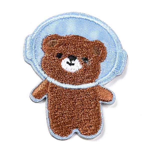 PandaHall Computerized Embroidery Cloth Self Adhesive Patches, Stick On Patch, Costume Accessories, Appliques, Bear, Brown, 41x32x1.5mm...