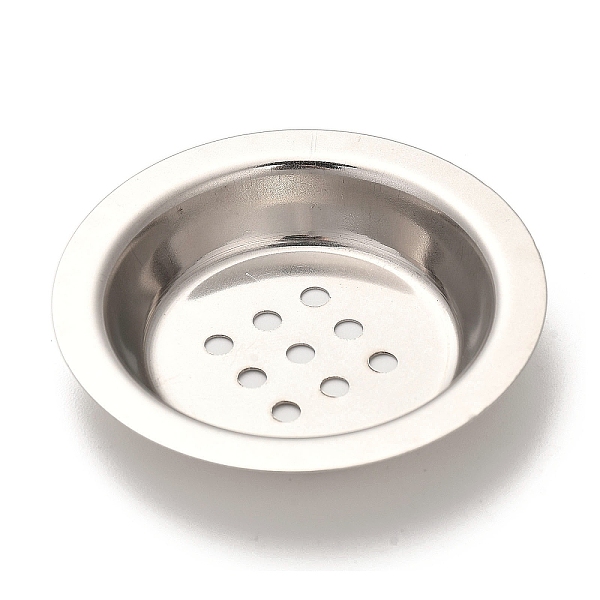 

PandaHall 2 Pcs Alloy Candle Lids, Flat Round, Platinum, 5.8x1cm, Hole: 3.5mm Alloy Flat Round
