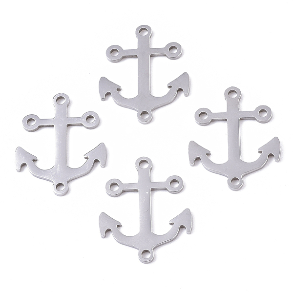 

PandaHall 201 Stainless Steel Links connectors, Laser Cut, Anchor, Stainless Steel Color, 19.5x16x1mm, Hole: 1.4mm 201 Stainless Steel...