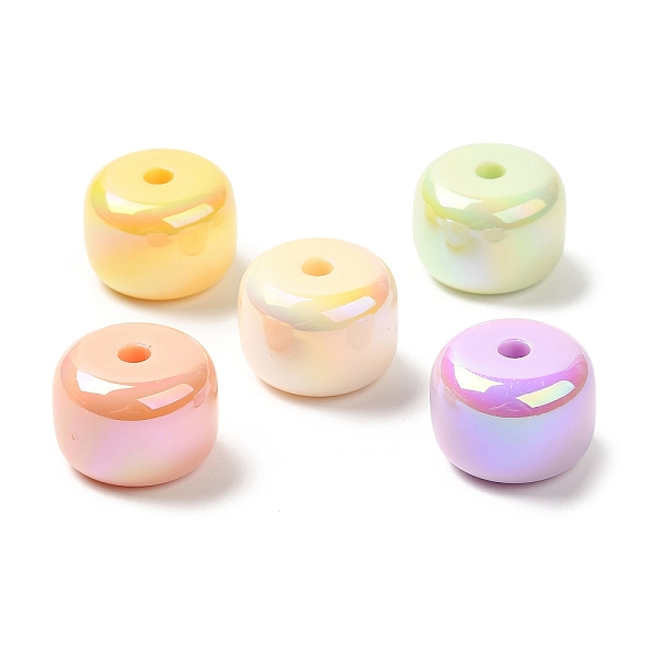 

PandaHall UV Plating Rainbow Iridescent Acrylic Beads, Column, Mixed Color, 19x14mm, Hole: 3.8mm Acrylic Column Multicolor