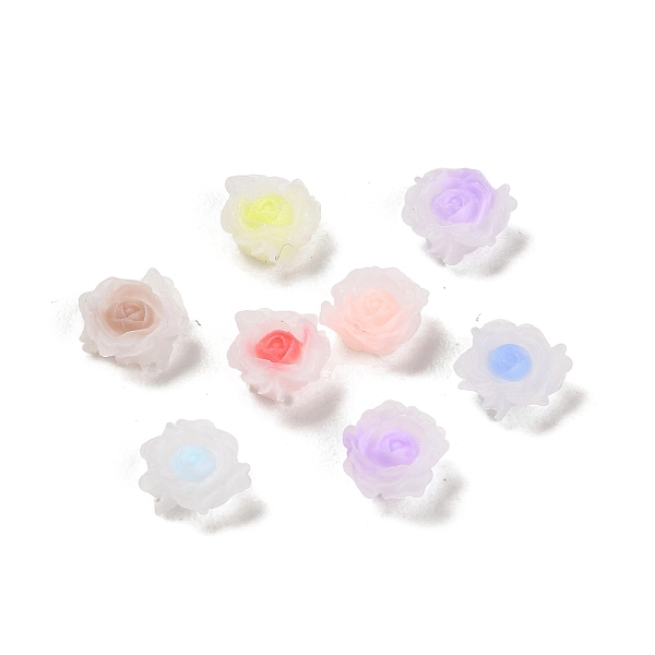 

PandaHall Luminous Resin Decoden Cabochons, Glow in the Dark Flower, Mixed Color, 7.5x7x3mm Resin Flower Multicolor