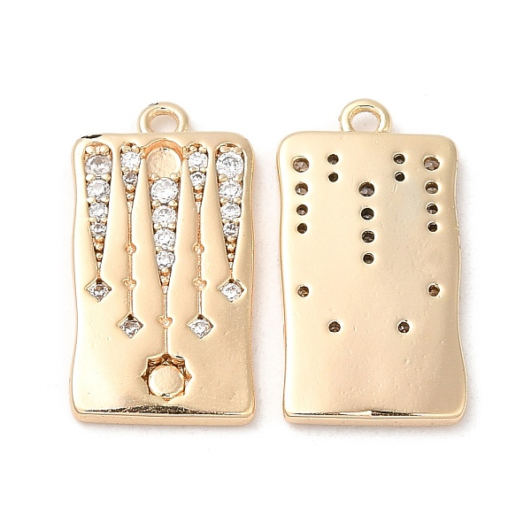 

PandaHall Brass Micro Pave Cubic Zirconia Pendants, Nickel Free, Rectangle, Real 18K Gold Plated, 19x10x2mm, Hole: 1.2mm Brass+Cubic..., Clear