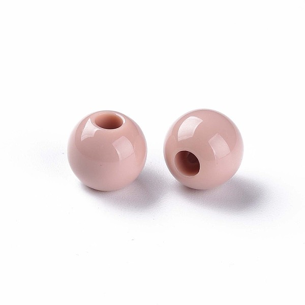 

PandaHall Opaque Acrylic Beads, Round, Navajo White, 11.5x10.5mm, Hole: 4mm, about 566pcs/500g Acrylic Round