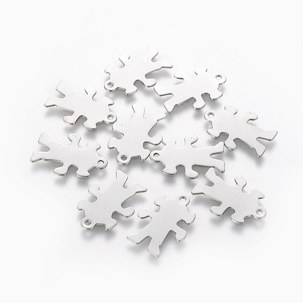 

PandaHall 201 Stainless Steel Pendants, Human, Stainless Steel Color, 19.5x14x0.5mm, Hole: 1.2mm 201 Stainless Steel Human