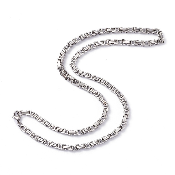 

PandaHall 201 Stainless Steel Byzantine Chain Necklaces, with Lobster Claw Clasps, Stainless Steel Color, 23.22~23.62 inch(59~60cm), 5mm 201...