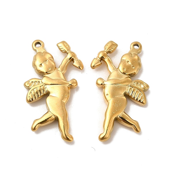 

PandaHall Ion Plating(IP) 304 Stainless Steel Pendants, Cupid Charm, Real 18K Gold Plated, 29x17x4mm, Hole: 1.2mm 304 Stainless Steel...