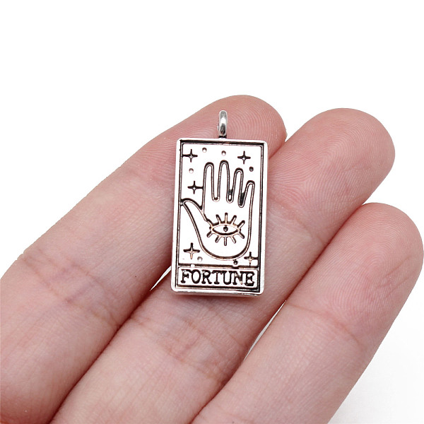 

PandaHall Tibetan Style Alloy Pendants, Rectangle with Tarot Pattern, The Star XVII, 2.6x1.3cm Alloy Tarot