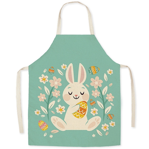 

PandaHall Cute Easter Rabbit Pattern Polyester Sleeveless Apron, with Double Shoulder Belt, for Household Cleaning Cooking, Gold, 680x550mm...