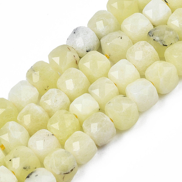 

PandaHall Natural Quartz Beads Strands, Dyed, Faceted, Cube, Light Yellow, 5.5x6x6mm, Hole: 1mm, about 61~62pcs/Strand, 12.99 inch~13.19...