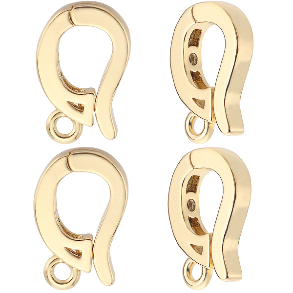 

PandaHall Beebeecraft 5Pcs Rack Plating Brass Cubic Zirconia Enhancer Shortener Bails, Hinged Pendant Bails, with Loop, Cadmium Free & Lead...