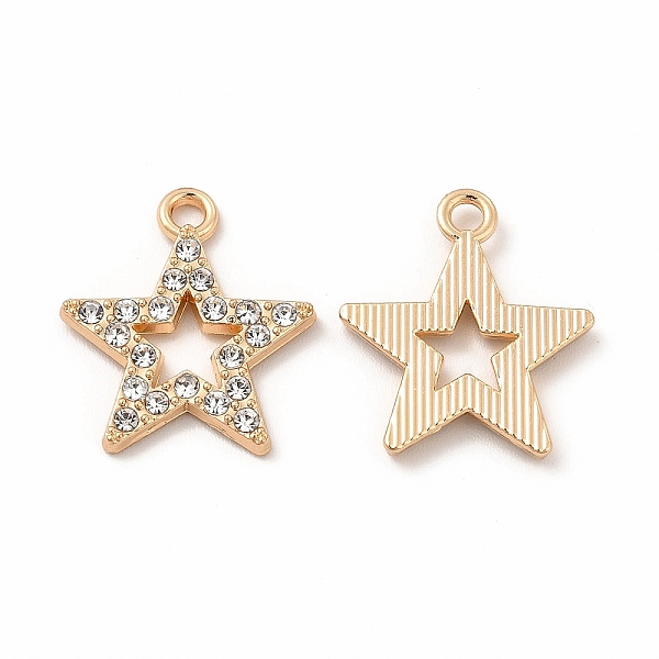 

PandaHall Rack Plating Eco-friendly Alloy Rhinestone Pendants, Star Charm, Platinum, Crystal, 17.5x15x2mm, Hole: 1.8mm Alloy+Rhinestone Star..., Clear
