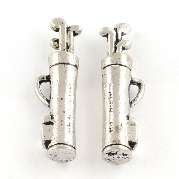 

PandaHall Tibetan Style Alloy Pendants, Golf Supplement, Lead Free & Cadmium Free, Antique Silver, 23x6x4mm, Hole: 4mm Alloy Sports
