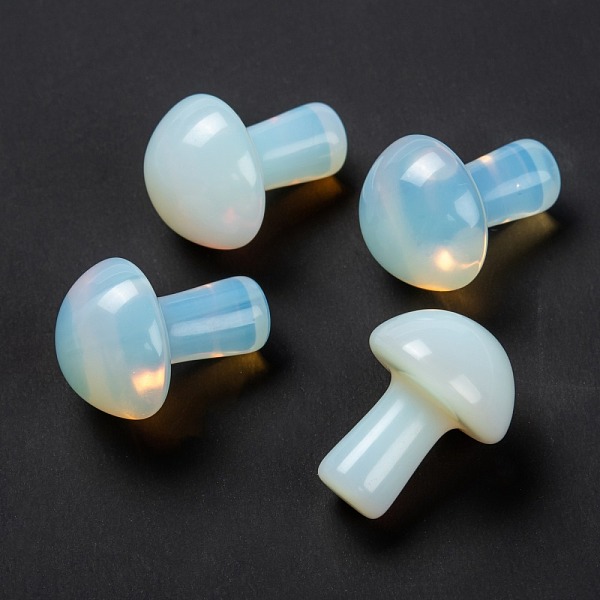 

PandaHall Opalite Mushroom GuaSha Stone, Gua Sha Scraping Massage Tool, 20~21x15~15.5mm Opalite Mushroom