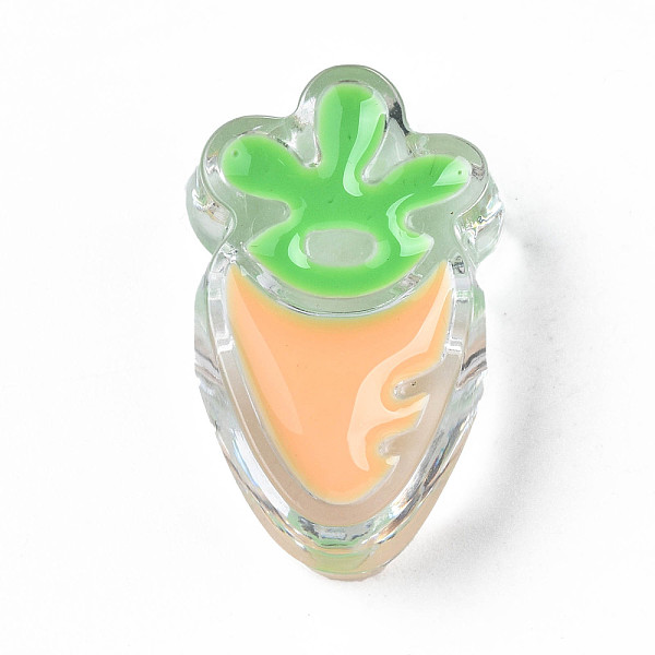 

PandaHall Transparent Acrylic Enamel Beads, Carrot, Sandy Brown, 23x15x9mm, Hole: 3.5mm Acrylic Vegetables