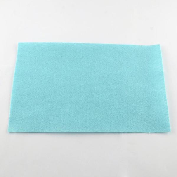 

PandaHall Non Woven Fabric Embroidery Needle Felt for DIY Crafts, Square, Pale Turquoise, 298~300x298~300x1mm, about 50pcs/bag Cloth Cyan