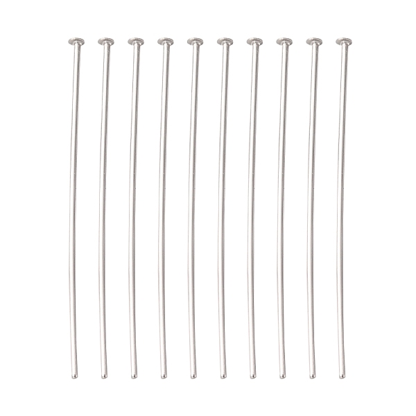 

PandaHall 304 Stainless Steel Flat Head Pins, Stainless Steel Color, 30x0.6mm, 22 Gauge, 5000pcs/bag, Head: 1mm 304 Stainless Steel