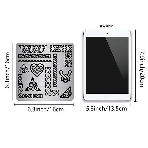 

PandaHall GORGECRAFT 6.3 Inch Metal Celtic Triquetra Knot Stencil Templates Viking Symbol Wicca Reusable Stencils for Painting on Wood Wall...