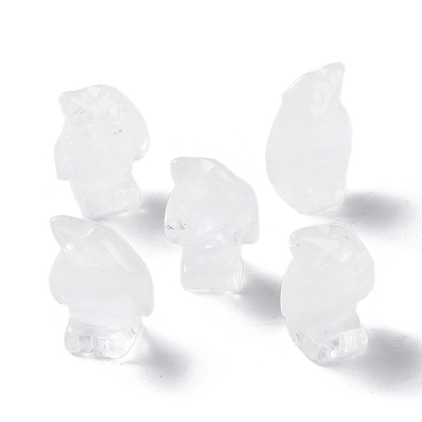 

PandaHall Natural Quartz Crystal Carved Healing Penguin Figurines, Reiki Energy Stone Display Decorations, 12.5~13x18~18.5x26.5~27mm Quartz...