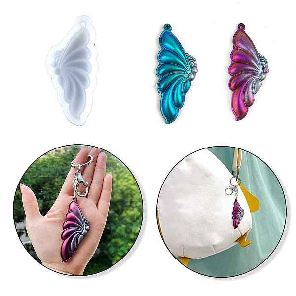 

PandaHall Butterfly DIY Silicone Pendant Molds, Resin Casting Molds, for UV Resin, Epoxy Resin Craft Making, White, 86x42x12mm Silicone...