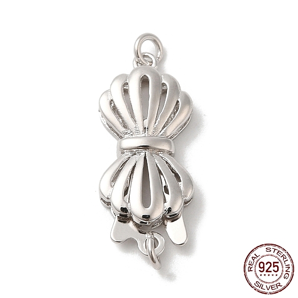 

PandaHall Rhodium Plated 925 Sterling Silver Box Clasps, 1-Strand, 1-Hole, Bowknot with 925 Stamp, Real Platinum Plated, 20.5x9x3mm, Hole...