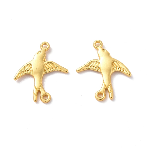 

PandaHall Rack Plating Alloy Connector Charms, Cadmium Free & Lead Free & Nickle Free, Bird, Matte Gold Color, 20x17x2mm, Hole: 1.2mm Alloy...