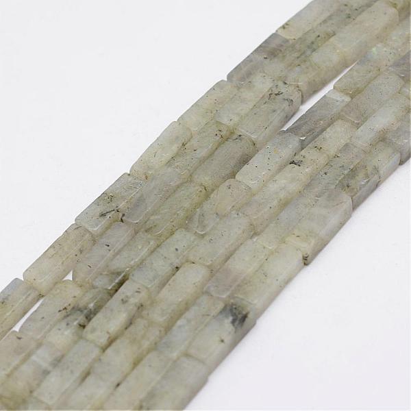 PandaHall Natural Labradorite Beads Strands, Cuboid, 13x5x5mm, Hole: 1mm, about 29pcs/Strand, 15.3 inch(39cm) Labradorite Cuboid