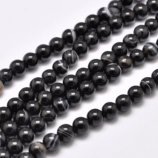 

PandaHall Natural Black Agate Bead Strands, Dyed & Heated, Round, Grade A, Black, 16mm, Hole: 1.2mm, about 25pcs/strand, 14.7 inch(37.3cm)...