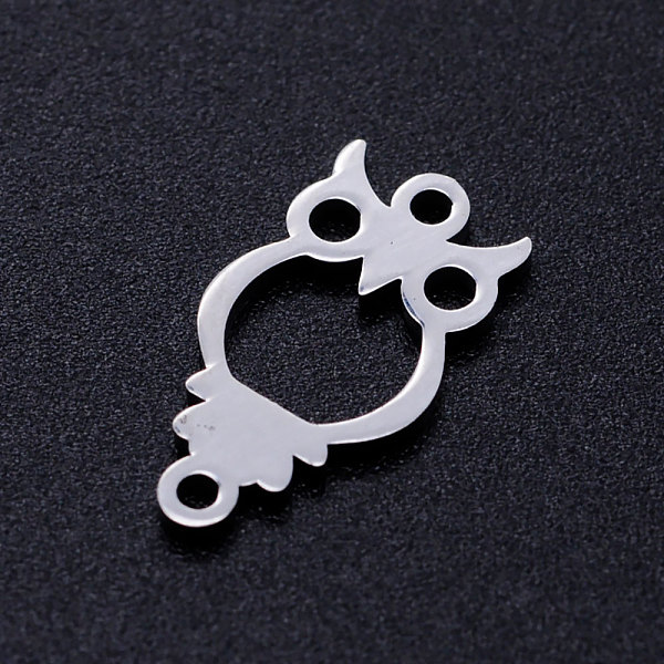 

PandaHall 201 Stainless Steel Links connectors, Owl, Stainless Steel Color, 16x9x1mm, Hole: 1.2mm 201 Stainless Steel Owl