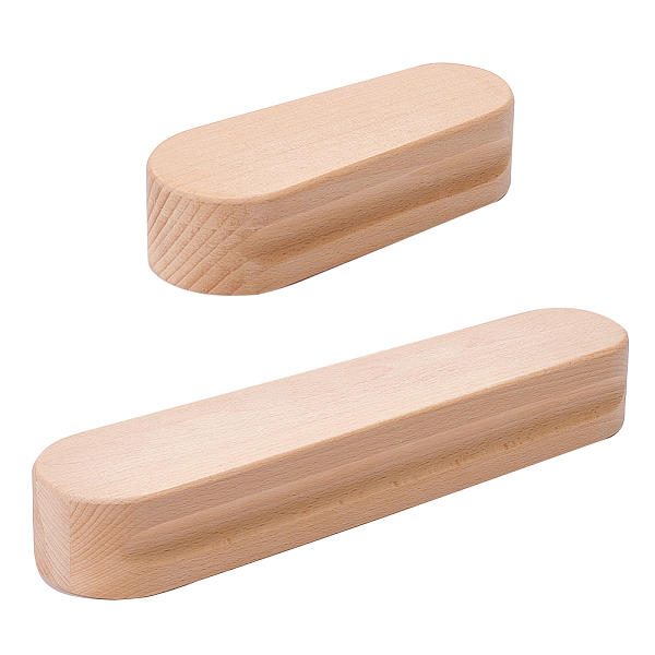 

PandaHall Beech Wood Tailors Clapper, Hardwood Seam Presser Tool, Bisque, 177~303x67.5~68x45~45.5mm, 2pcs/set Wood Orange