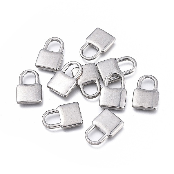 

PandaHall 304 Stainless Steel Pendants, Lock, Stainless Steel Color, 18.7x12.5x3mm, Hole: 7x6mm 304 Stainless Steel Lock