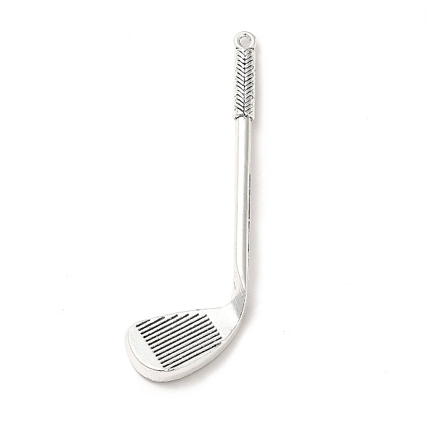 

PandaHall Tibetan Style Alloy Big Pendants, Golf Club Charms, Antique Silver, 77x26x6mm, Hole: 2mm, about 147pcs/1000g Alloy Sports