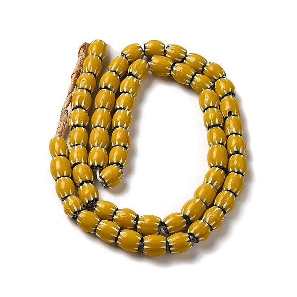 

PandaHall Handmade Nepalese Lampwork Beads, Rondelle, Goldenrod, 9~14x8~13mm, Hole: 2mm, about 53~61pcs/strand, 25~25.98''(63.5~66cm)..., Gold